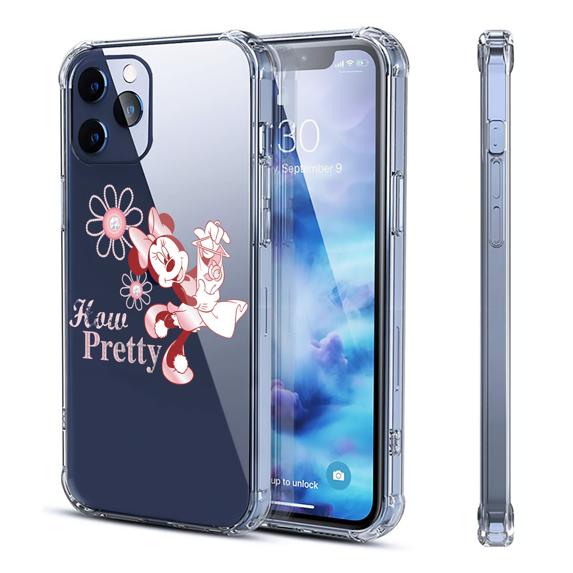 （画像用） ミッキーマウス Mickey Mouse 【iPhone 12シリーズ対応】透明スマホケース（クリアソフトケース）
